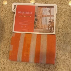 Opalhouse Jungalow Sheer Curtain in Orange and Cream